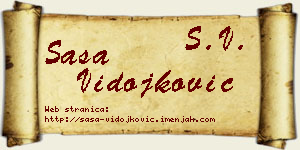 Saša Vidojković vizit kartica